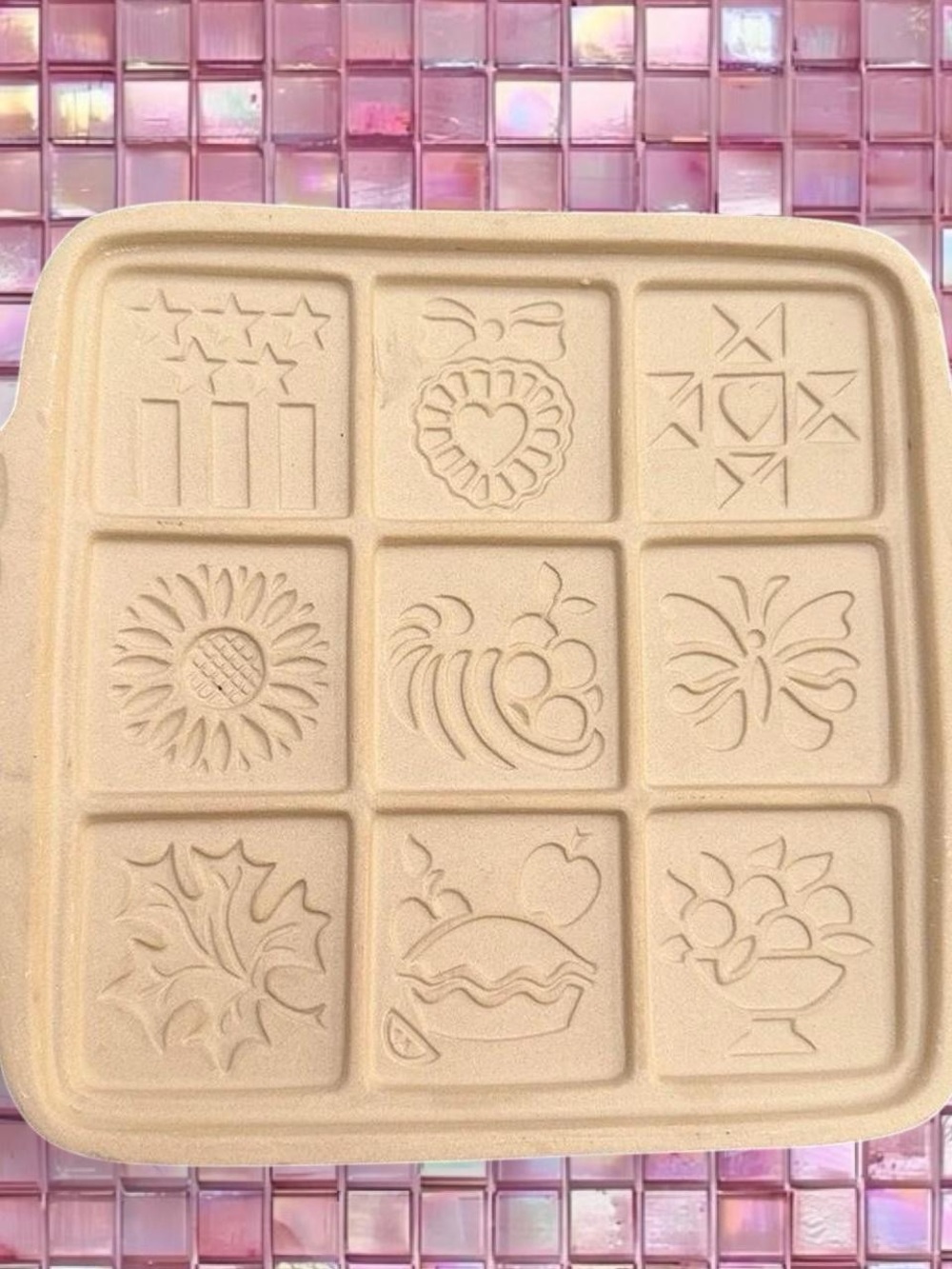 The Pampered Chef Beige Embossed Commemorative Plate